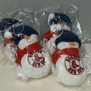 Boston Red Sox Snowman Ornaments